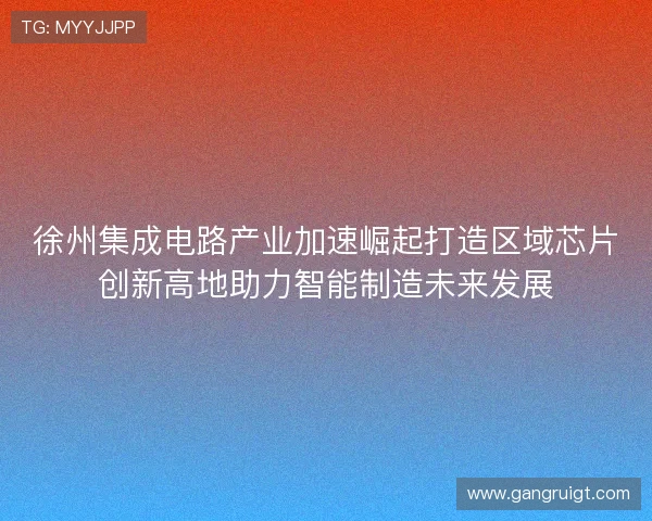 徐州集成电路产业加速崛起打造区域芯片创新高地助力智能制造未来发展